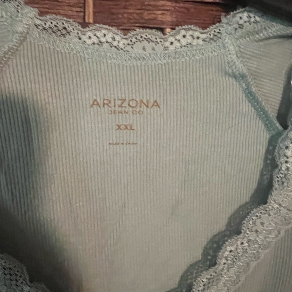Arizona Light Blue Lace Trim Top - Picture 5 of 7